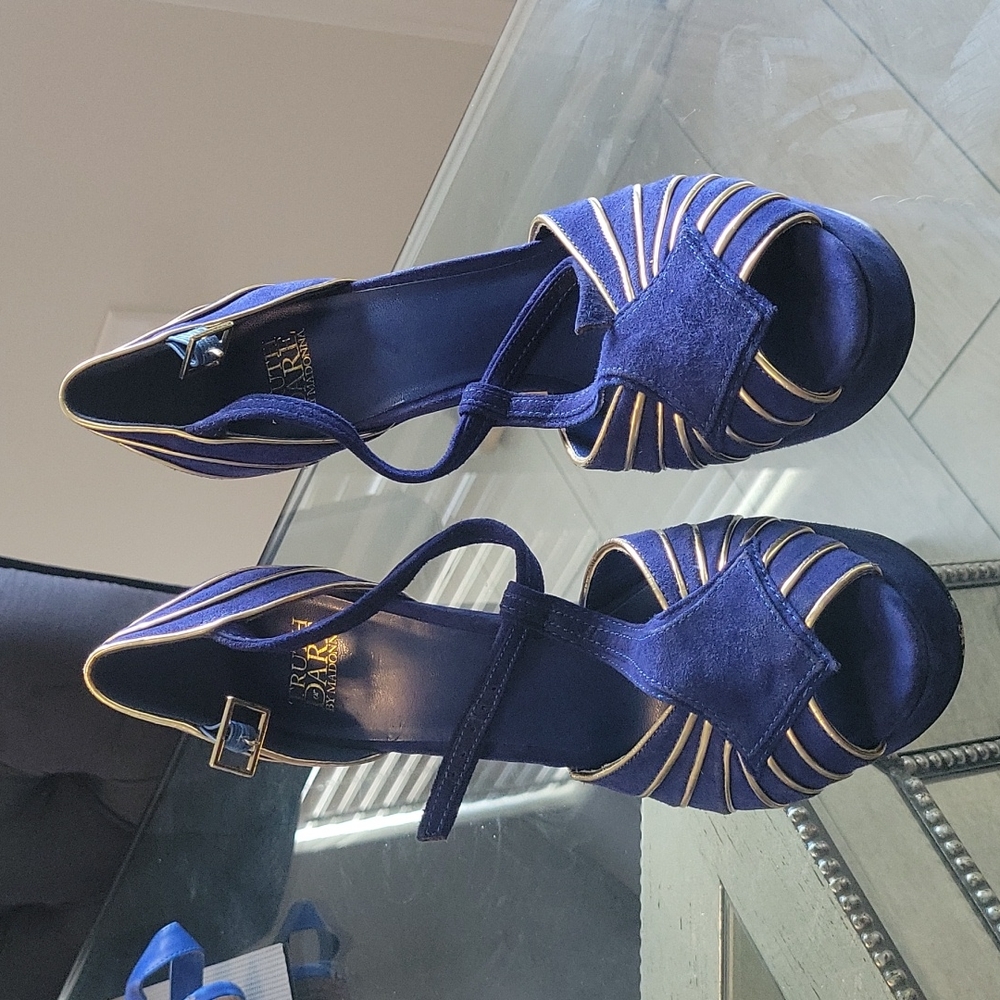 Royal blue truth or dare by Madonna heels